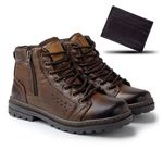 Bota em Couro Masculina Vacanza - Chocolate/Café/Whisky