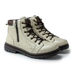 Bota em Couro Masculina Vacanza - Off White