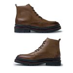 Bota Masculina Londres em Couro Legitimo - Whisky