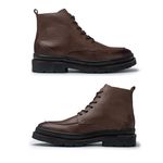 Bota Masculina Londres em Couro Legitimo - Whisky