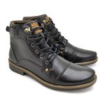 Bota Masculina Montana em Couro - Preto