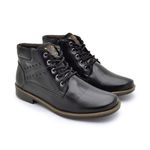 Bota Masculina Montana em Couro - Preto