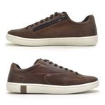 Sapatenis Casual em Couro Masculino North - Brown/Café