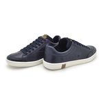 Sapatenis Casual em Couro Masculino North - Royal/Whisky 