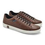 Sapatenis Casual em Couro Masculino North - Brown