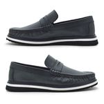 Mocassim Loafer Oasis em Couro - Marinho