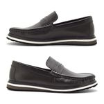 Mocassim Loafer Oasis em Couro - Café