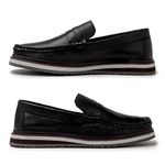 Mocassim Loafer Oasis em Couro - Preto E L