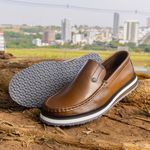 Mocassim Loafer Oasis em Couro - Whisky