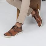 Sapato Masculino LRC Oxford - Whisky + Grátis Carteira e Cinto