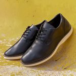 Sapato Masculino LRC Oxford - Preto + Grátis Carteira e Cinto