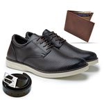 Sapato Masculino LRC Oxford - Café + Grátis Carteira e Cinto