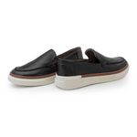 Slip On Iate Masculino Titanium em Couro - Preto