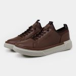 Sapatenis Casual Masculino Titanium em Couro - Chocolate