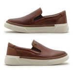 Slip On Iate Masculino Titanium em Couro - Brown