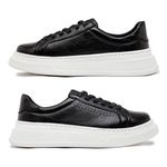 Sapatenis Casual Masculino Laroche Toquio em Couro - Preto