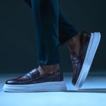 Slip On Loafer Masculino Laroche Toquio em Couro - Café