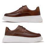 Sapatenis Casual Masculino Laroche Toquio em Couro - Chocolate