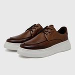 Sapatenis Casual Masculino Laroche Toquio em Couro - Chocolate