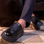 Sapatenis Casual Masculino Laroche Toquio em Couro - Preto