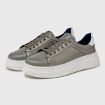 Sapatenis Casual Masculino Toquio em Couro - Silver