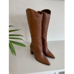 Bota Couro Legítimo Joana Marrom 