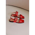 Sandália Fivela Regulável Vermelho Scarlet 
