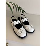 Slingback Feminino Fivela Off White