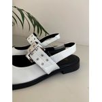 Slingback Feminino Fivela Off White