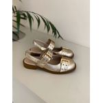 Slingback Feminino Fivela Dourado
