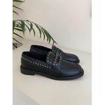 Mocassim Feminino Básico Com Tachas Preto