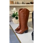 Bota Couro Legítimo Cano Longo Texas Havana
