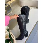 Bota Couro Legítimo Cano Longo Texas Preta