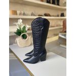 Bota Couro Legítimo Cano Longo Texas Preta