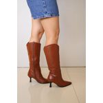 Bota Cano Longo Couro Legítimo Dallas Havana