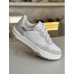 Tênis Feminino Style Branco/ Off White/ Prata