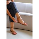 Rasteira Feminina Aplique Camurça 