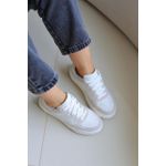 Tênis Feminino Style Branco/ Off White/ Prata