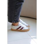 Tênis Feminino Confort Off White/ Marsala