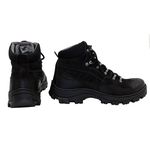 Bota Coturno Adventure em couro Mega boots 17001 Preto