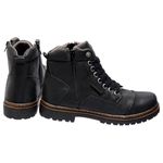 Bota Coturno em Couro Mega Boots 6017 Preto