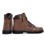 Bota Coturno em Couro 6016 Latego Chocolate-Cafe Mega Boots
