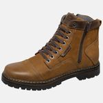 Bota Coturno em Couro Mega Boots 6017 Taupe