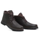Bota Coturno 6018 em Couro Crazy Horse Cafe Fosco 
