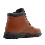 Bota Coturno 6018 em Couro Pull Up Whisky Liso 