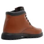 Bota Coturno 6018 em Couro Pull Up Whisky Liso 