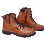 Bota Coturno em couro Mega Boots 6016 Whisky-cafe