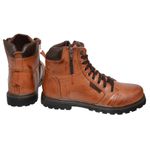 Bota Coturno em couro Mega Boots 6016 Whisky-cafe