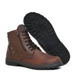 Bota Coturno 6034 em Couro Crazy Horse Havana-Cafe Fosco