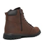 Bota Coturno Mega Boots 6016 em Couro Crazy Horse Havana Fosco